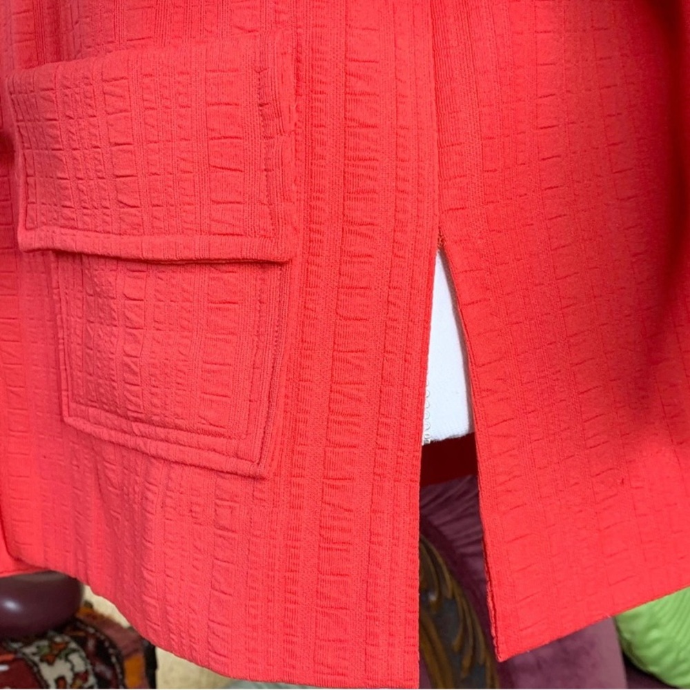 70s Red Polyester Jacket - Picture 5 of 7